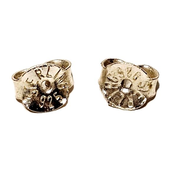 925K GARNET EARRINGS DANGLE DOUBLE STONE ARTICULATING POST STUD 1960s EUC! - Picture 7 of 14